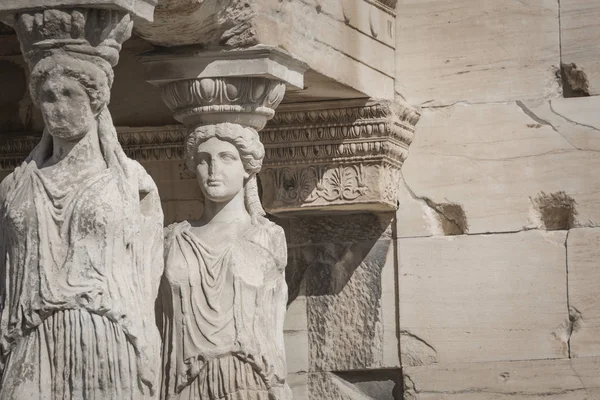 Ateny, Grecja - września 21,2016: Caryatides na Akropol, A — Zdjęcie stockowe