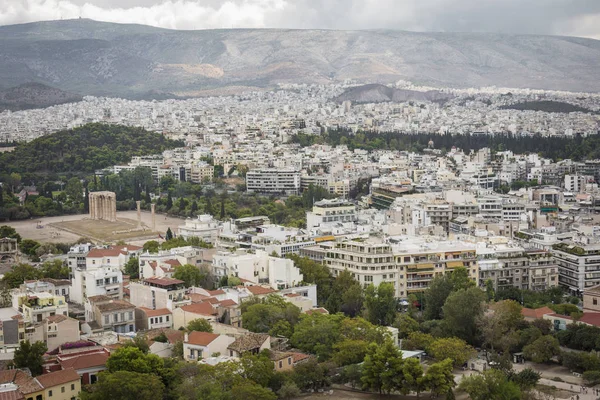 Panorama de la ciudad de Atenas, Vista desde la colina de la Acrópolis — Foto de Stock