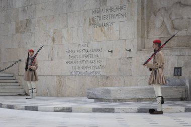 Atina, Yunanistan - 21 Eylül: Değiştirmeyi bekçi ceremon