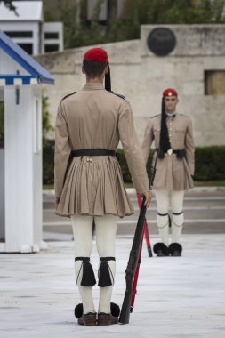 Atina, Yunanistan - 21 Eylül: Değiştirmeyi bekçi ceremon