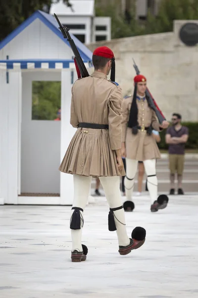 ATENAS, GRÉCIA - SETEMBRO 21: A mudança do cerimonial da Guarda — Fotografia de Stock