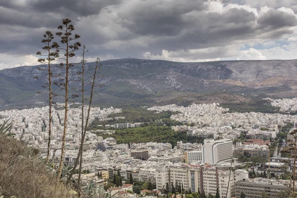 ATENAS, GRECIA - 21 DE SEPTIEMBRE DE 2016: Vista aérea de Atenas, Gree — Foto de Stock