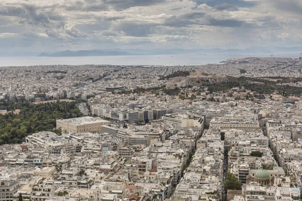 Aten, Grekland - 21 September 2016: Flygfoto över Aten, Gree — Stockfoto