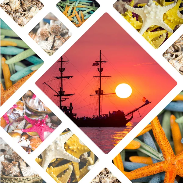 Collage of Caribbean sensations. — Stock Photo, Image