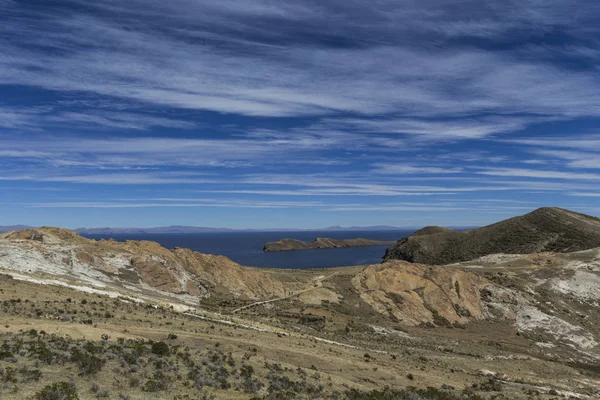 Isla Del Sol. Island Sun. Boliwii. Jezioro Titicaca. Południowej A — Zdjęcie stockowe