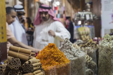 Dubai Spice Souk or the Old Souk is a traditional market in Duba clipart