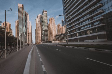 Dubai, Birleşik Arap Emirlikleri - 18 Ocak 2017: Akşamları downtown, Dubai l