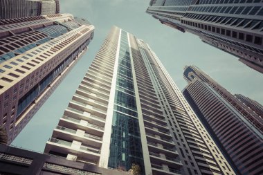 Dubai, Birleşik Arap Emirlikleri - 18 Ocak 2017: Dubai şehir silüetinin, yaz saati.