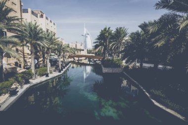 Dubai, Birleşik Arap Emirlikleri - 18 Ocak 2017: Souk Madinat Jumeirah görünümünü