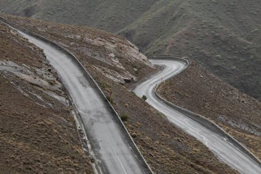 geniş açı bakış dades Valley, Fas dolambaçlı yol