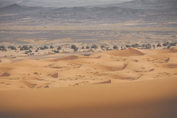 Dunas de areia no deserto do Saara, Marrocos — Fotografia de Stock