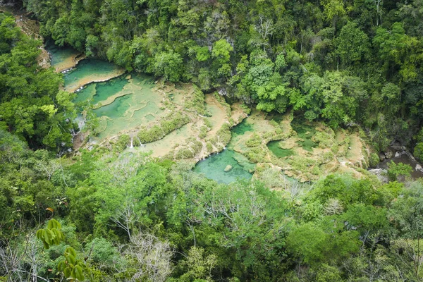 Semuc Champey, Lanquin, Guatemala, Midden-Amerika — Stockfoto