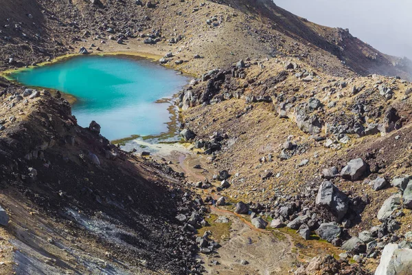 Szmaragdowe jeziora tongariro national park, Nowa Zelandia — Zdjęcie stockowe