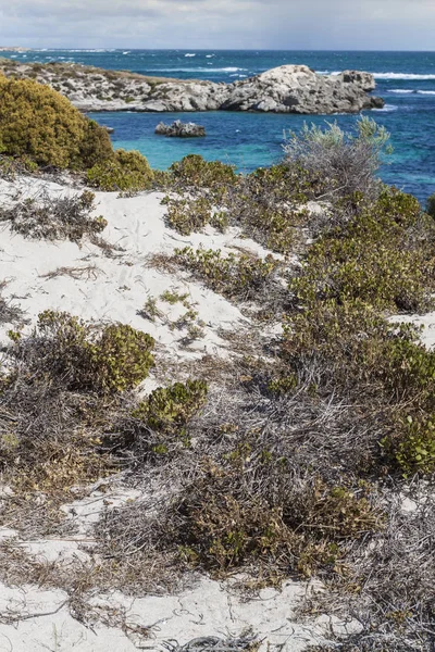 Vista panorâmica sobre uma das praias da ilha Rottnest, Australi — Fotografia de Stock