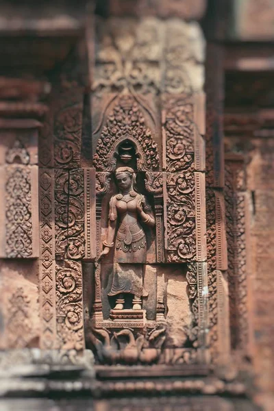 Kamienne malowidła i rzeźby w Angkor wat, Kambodża — Zdjęcie stockowe