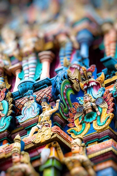 Detalles del Templo Meenakshi - uno de los templos más grandes y antiguos de Madurai, India . — Foto de Stock