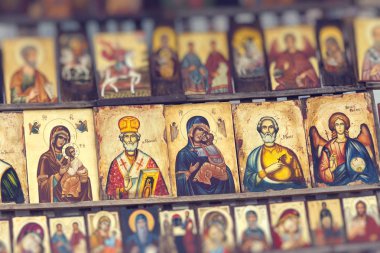 Sofia Bulgaristan 14 Nisan 2016: ahşap yapılmış Ortodoks dini ağrı