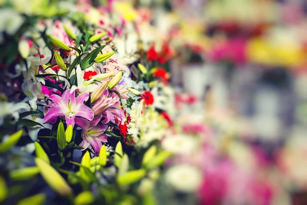 Mercado de flores en Riga, Letonia — Foto de Stock