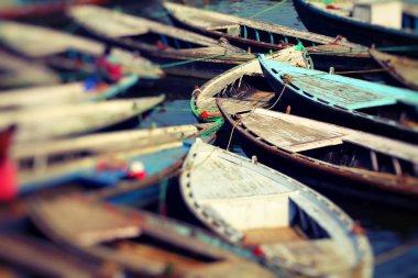 Kutsal kent varanasi ve kutsal Ganj Nehri.