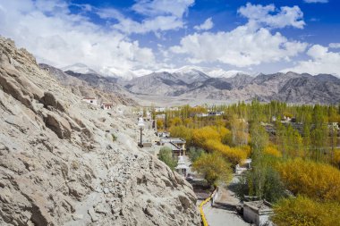 Leh Ladakh, Jammu ve Kashmir 'deki doğal manzara.