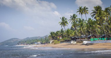 Anjuna Beach ünlü turizm, Goa, Hindistan