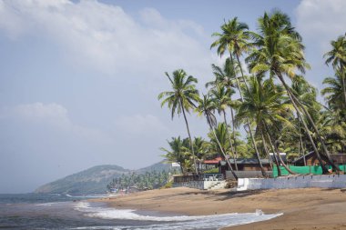 Anjuna Beach ünlü turizm, Goa, Hindistan