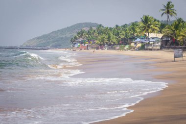 Anjuna Beach ünlü turizm, Goa, Hindistan
