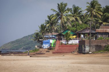 Anjuna Beach ünlü turizm, Goa, Hindistan