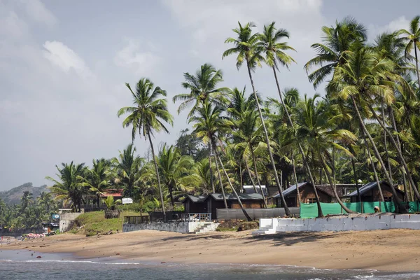 Praia de Anjuna destino turístico famoso, Goa, Índia — Fotografia de Stock