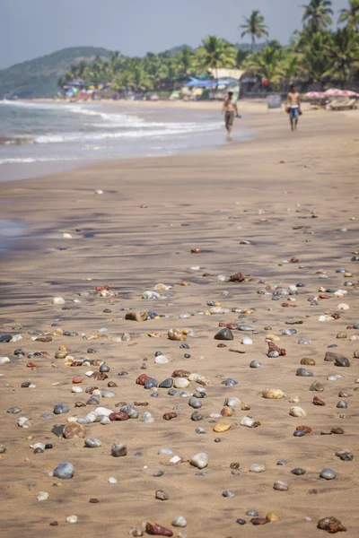 Praia de Anjuna destino turístico famoso, Goa, Índia — Fotografia de Stock