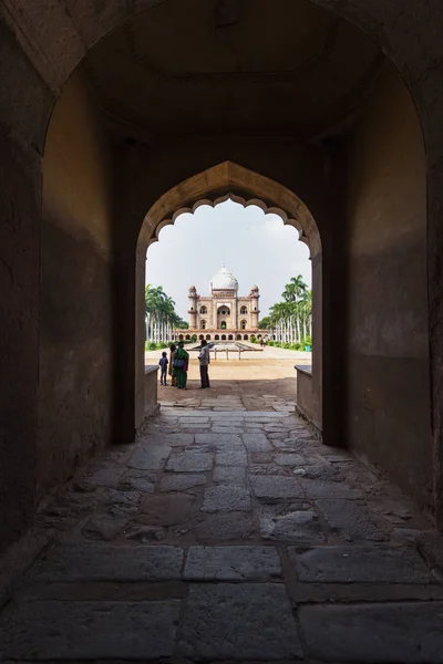 Túmulo de Safdarjung em Nova Deli, Índia. Foi construído em 1754 em — Fotografia de Stock