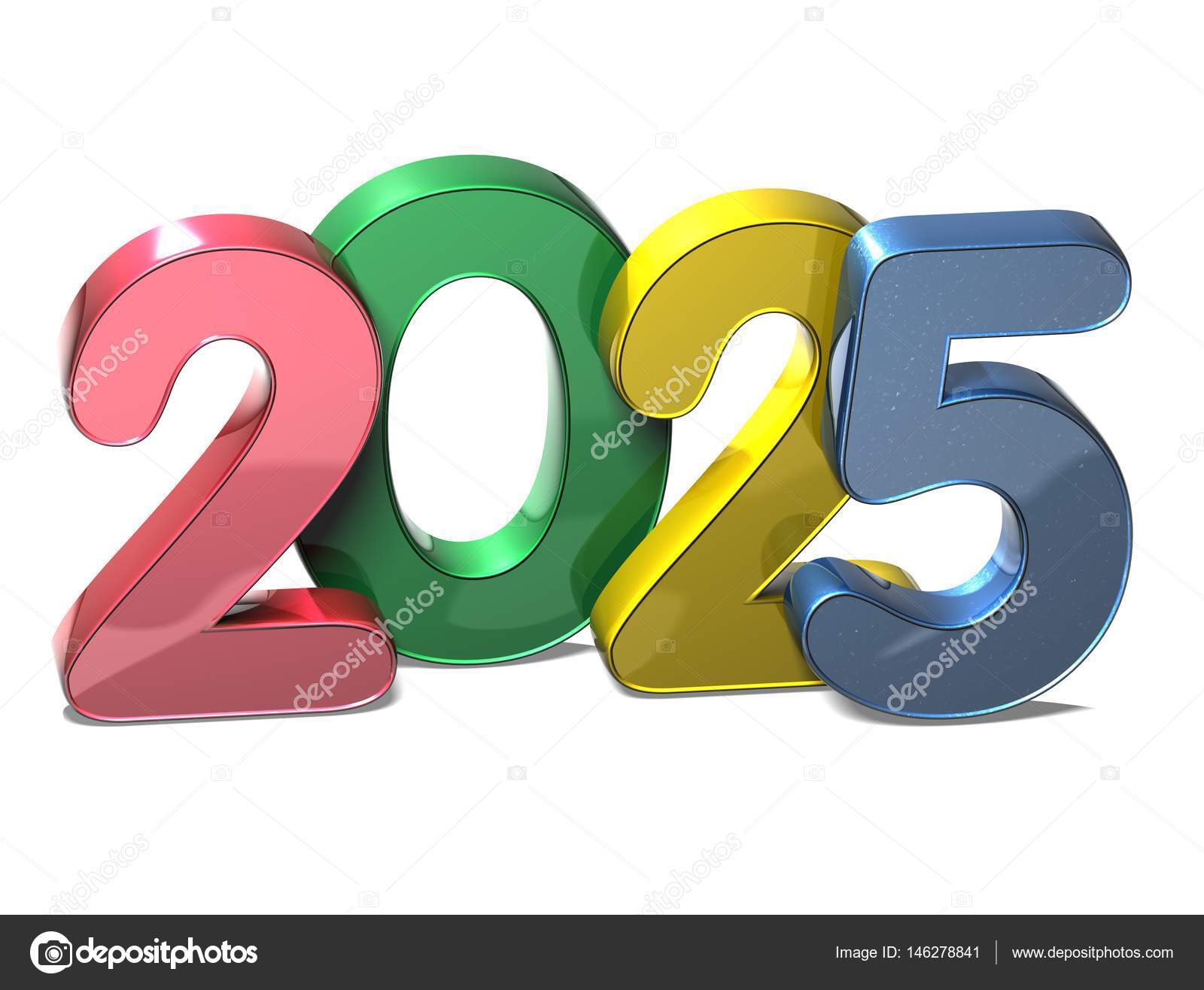 Imágenes 2025 2025 De Año Nuevo Número 3d Sobre Fondo