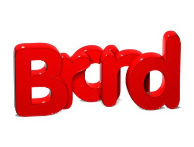 3D Word marka beyaz arka plan üzerinde.