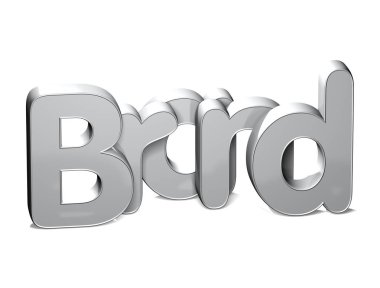 3D Word marka beyaz arka plan üzerinde.