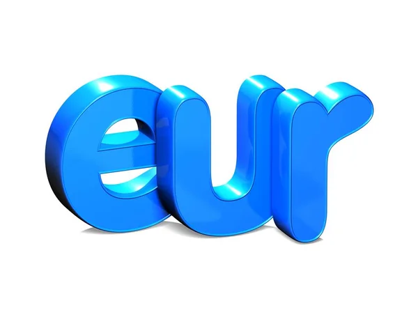 3D Currency EUR over white background. — Stock Photo, Image