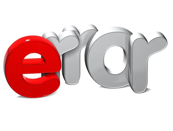 3D Word Error over white background. — Stock Photo, Image