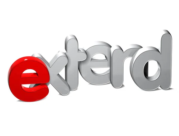 3D Word Extend over white background. — Stock Photo, Image