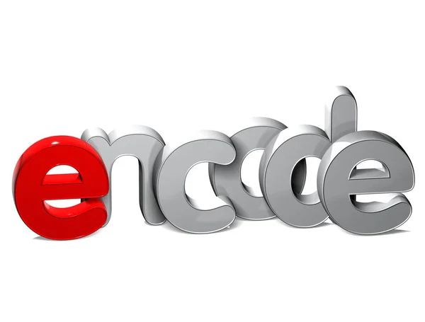 3D Word Encode over white background. — Stock Photo, Image