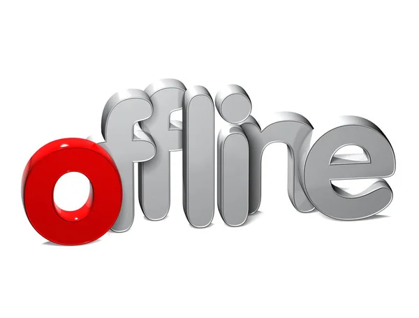 3D Word Offline over white background. — Stock Photo, Image