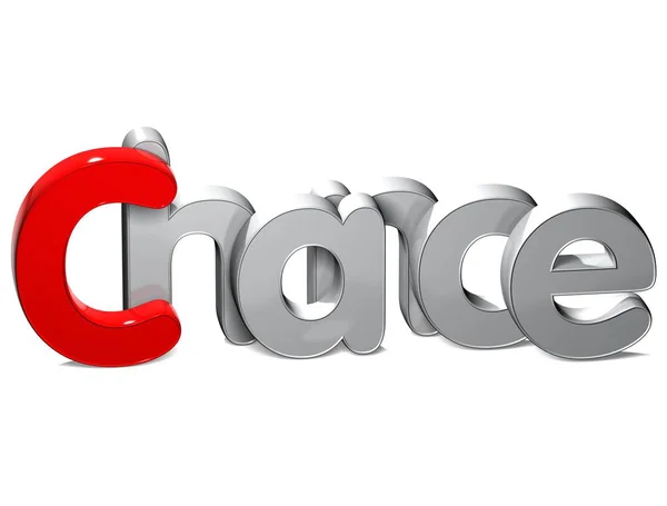 3D Word Chance over white background. — Stock Photo, Image