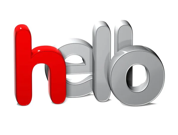 3D Word Hello over white background. — Stock Photo, Image