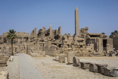 Karnak Tapınağı Luxor antik kalıntıları. Mısır