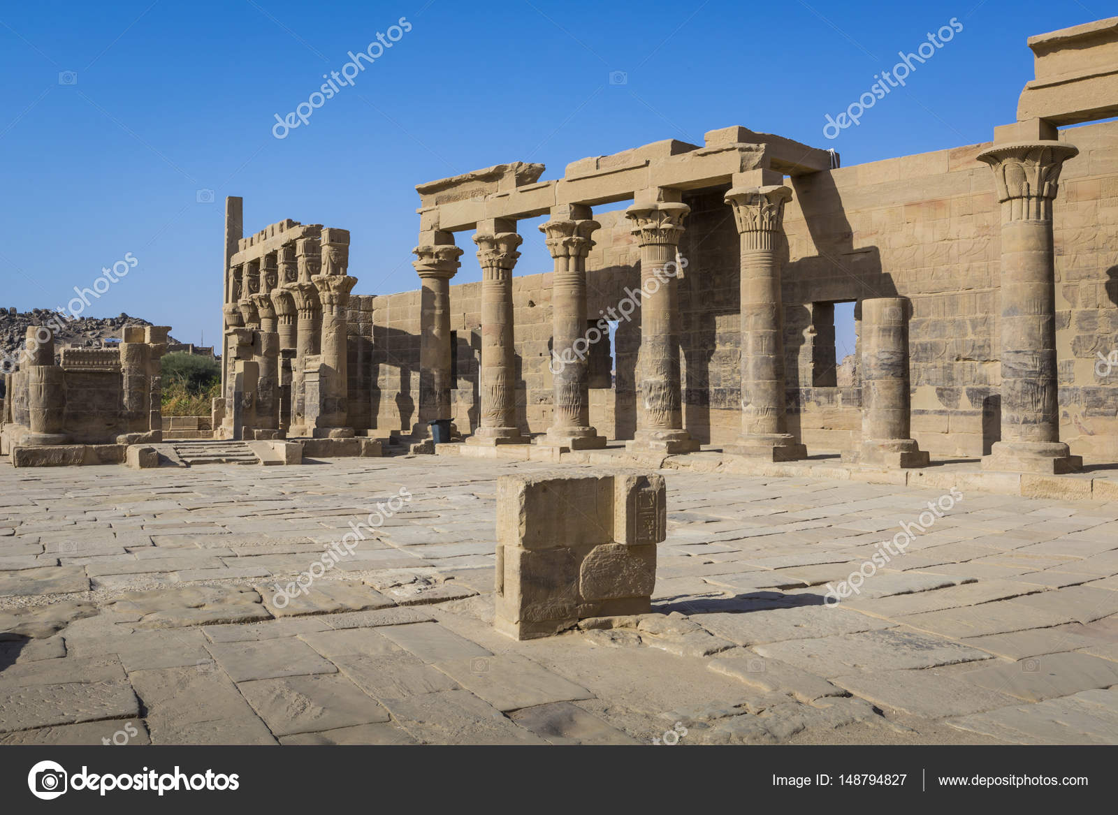 The Temple of Isis, Philae, Agilkia Island, Laker Nasser, …