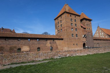 Malbork, Polonya - 01 Nisan 2017: Malbork ca'nın pitoresk sahne