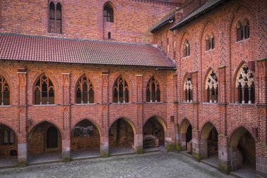 Malbork, Polonya - 01 Nisan 2017: Malbork ca'nın pitoresk sahne