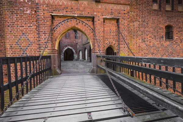 Malerische malerische malerische Szene von Malbork, Polen - 01. April 2017 — Stockfoto