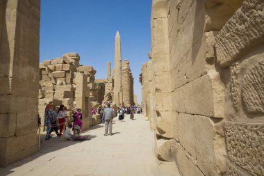 Karnak Tapınağı Luxor antik kalıntıları. Mısır