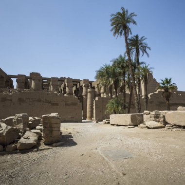 Karnak Tapınağı Luxor antik kalıntıları. Mısır