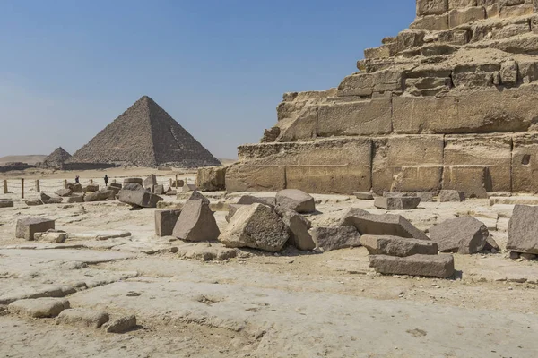 Egyptiska pyramiderna i Giza, Cairo — Stockfoto