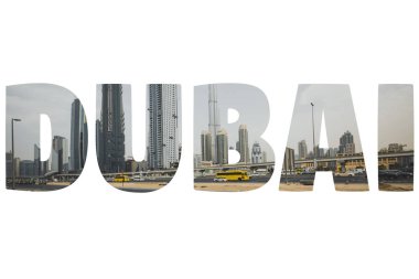 Word Dubai sembolik yerler üzerinde.
